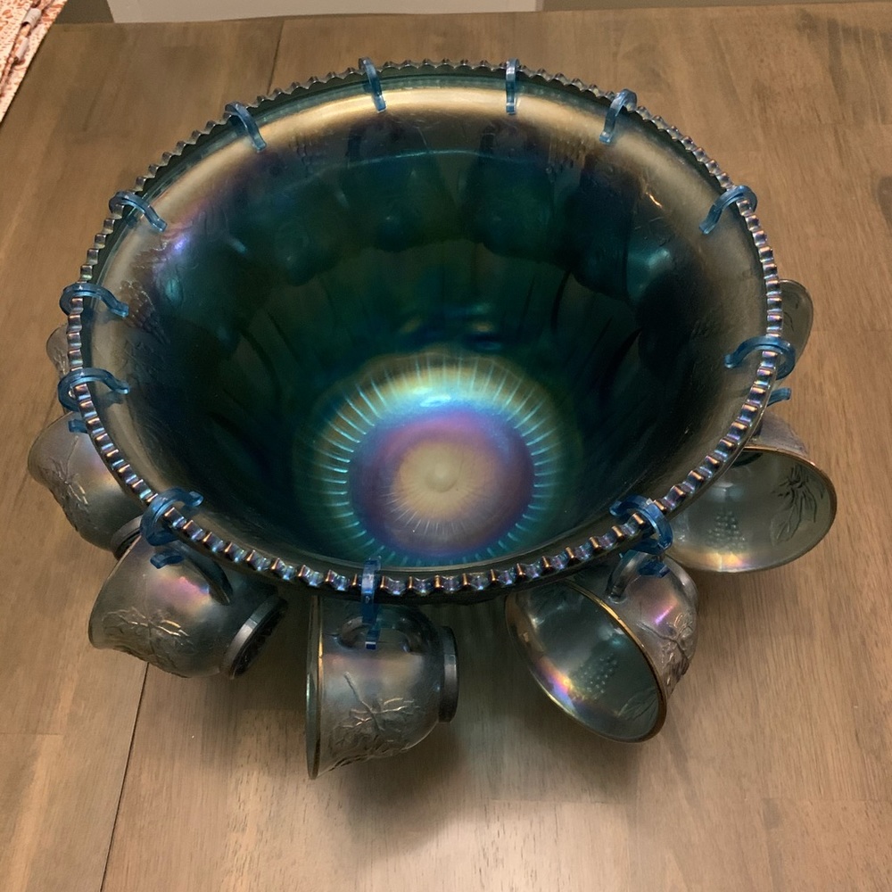 Carnival Glass punch bowl